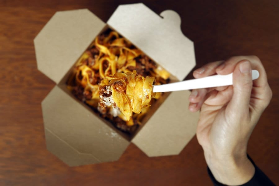 Tagliatelle take away, Bottega dei Portici