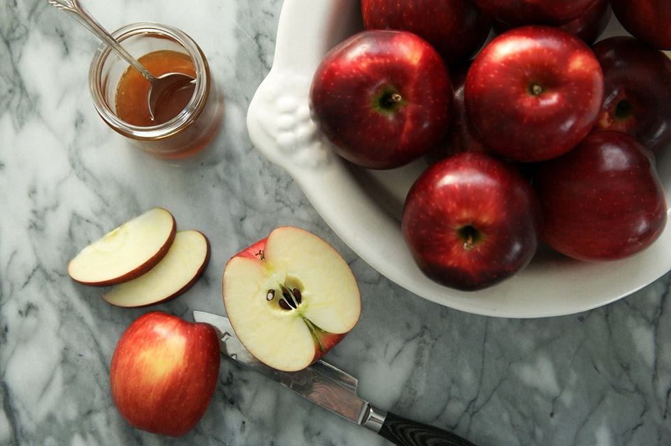 sliced cosmic crisp apple