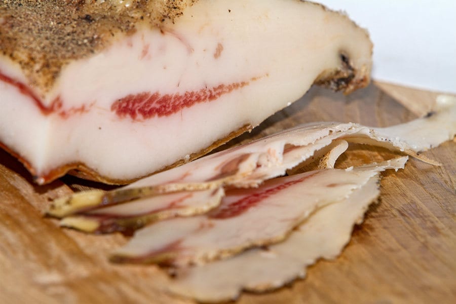 pancetta di suino nero