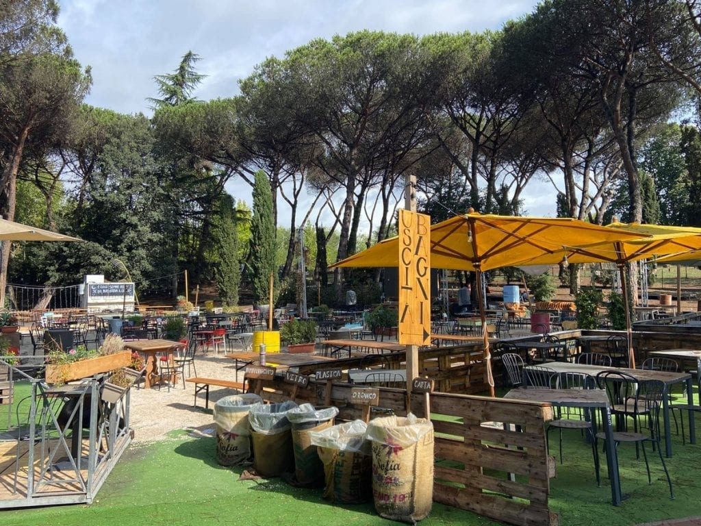 Find out more about dining surrounded by greenery in Rome