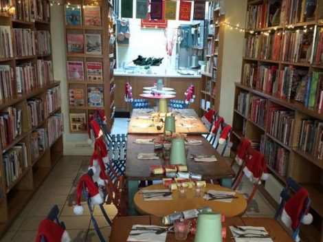 In London there is a bookshop with a kitchen where you can try out recipes from the books for sale