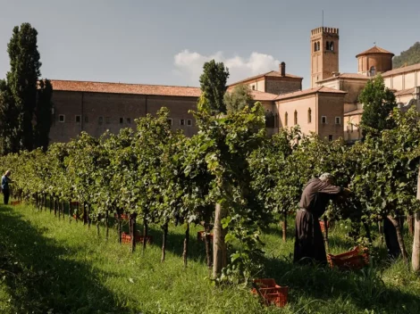 The ancient abbey in the Euganean Hills where monks produce wines, honey and liqueurs