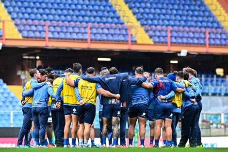 GENOA, ITALY - NOVEMBER 21: Italy Captain’s Run at Stadio Luigi Ferraris on November 21, 2025 in Genoa, Italy. (Photo by Simone Arveda - Federugby/Federugby via Getty Images)